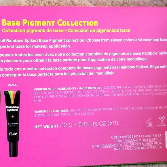Rude Cosmetics Rainbow Spiked Base Pigment Collection 11 Shades NIB Makeup - Picture 6 of 9